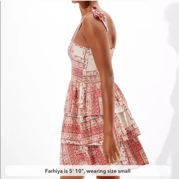 American Eagle Outfitters Red and Cream Mini Dress - Picture 6 of 11